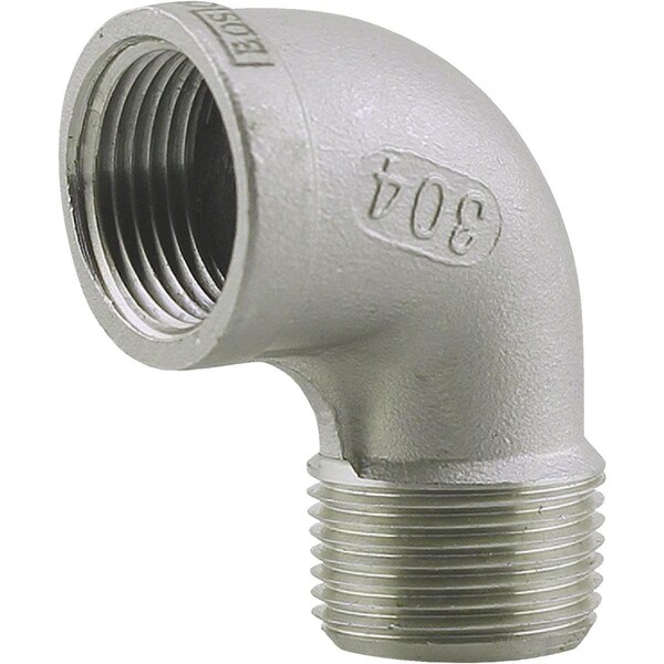 Plumbeeze PLUMB-EEZE 1 In. FIP 90 Deg. Stainless Steel Street Elbow 1/4 Bend U2-SSSE-10 - main